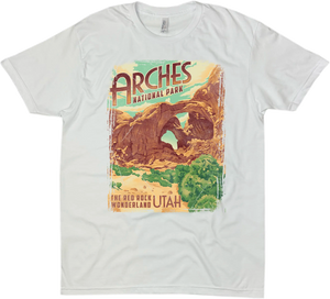 ARCHES NATIONAL PARK DOUBLE ARCH SOLID TEE