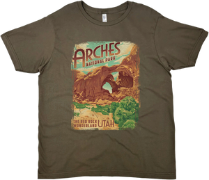ARCHES NATIONAL PARK DOUBLE ARCH SOLID TEE
