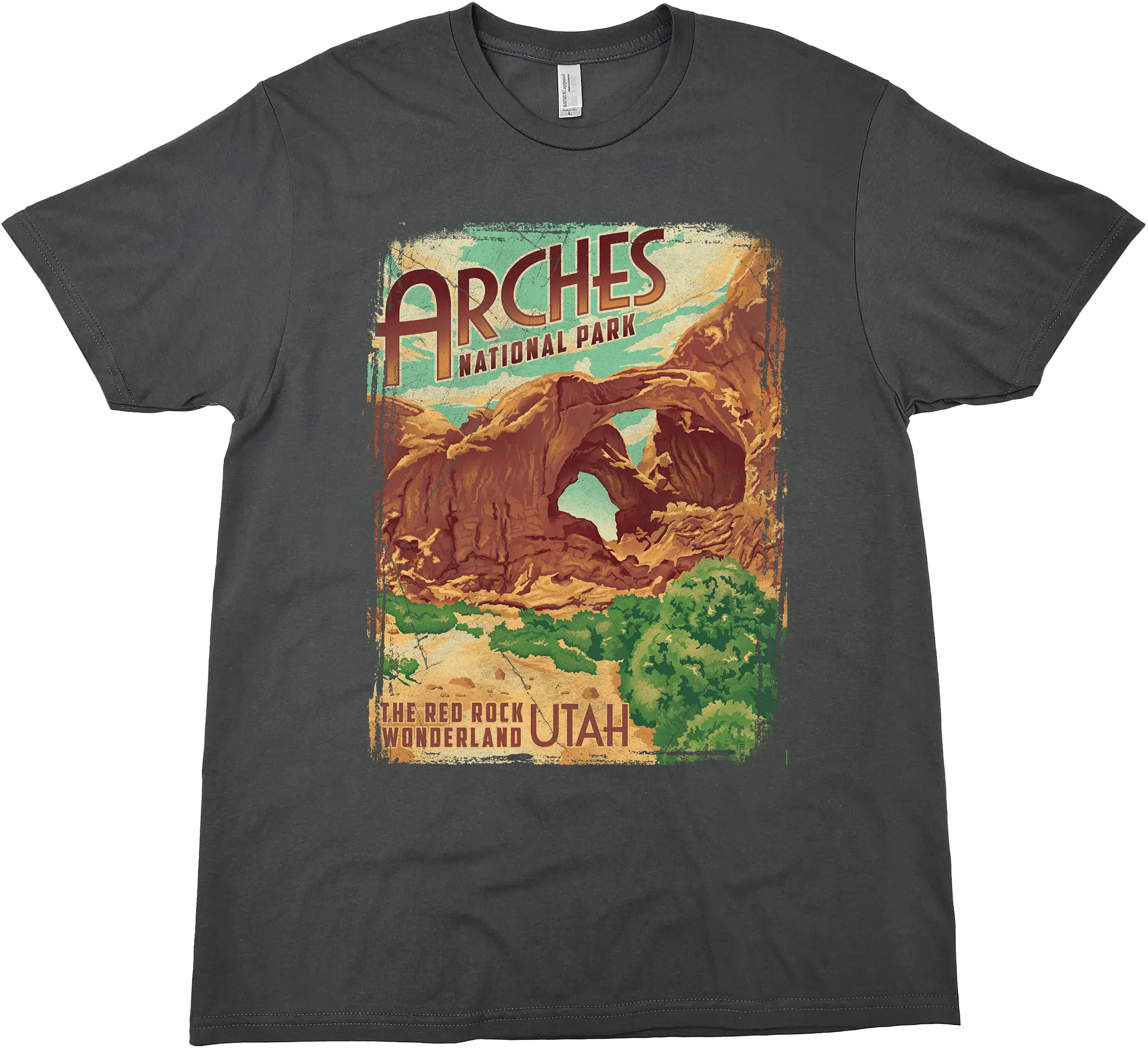 ARCHES NATIONAL PARK DOUBLE ARCH SOLID TEE