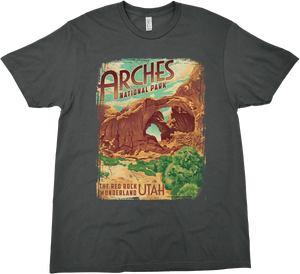 ARCHES NATIONAL PARK DOUBLE ARCH SOLID TEE