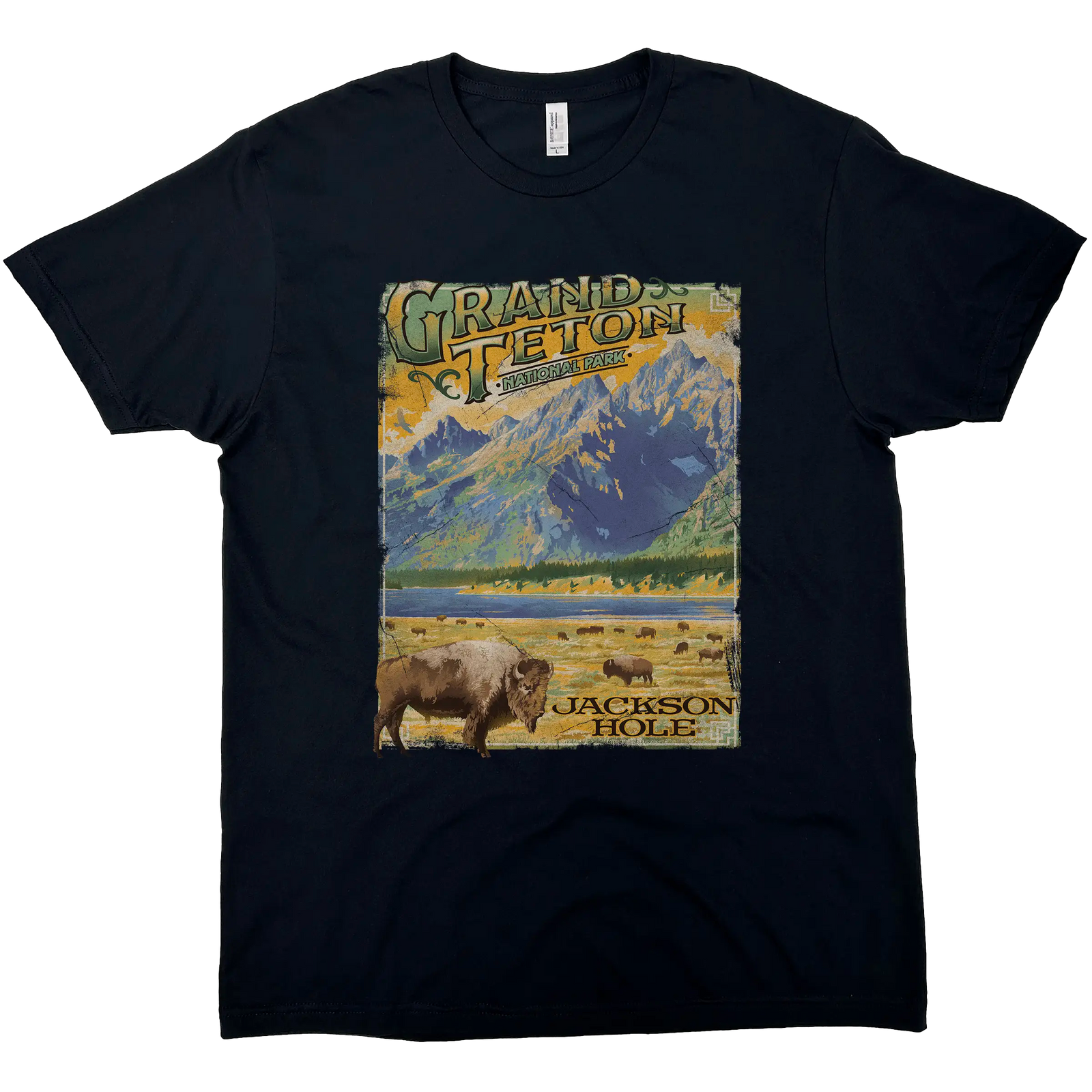 GRAND TETON BISON SOLID TEE