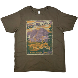 ROCKY MOUNTAINS MAROON BELLS SOLID TEE