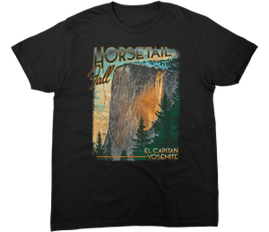 HORSETAIL FALL EL CAPITAN YOSEMITE NATIONAL PARK SOLID TEE