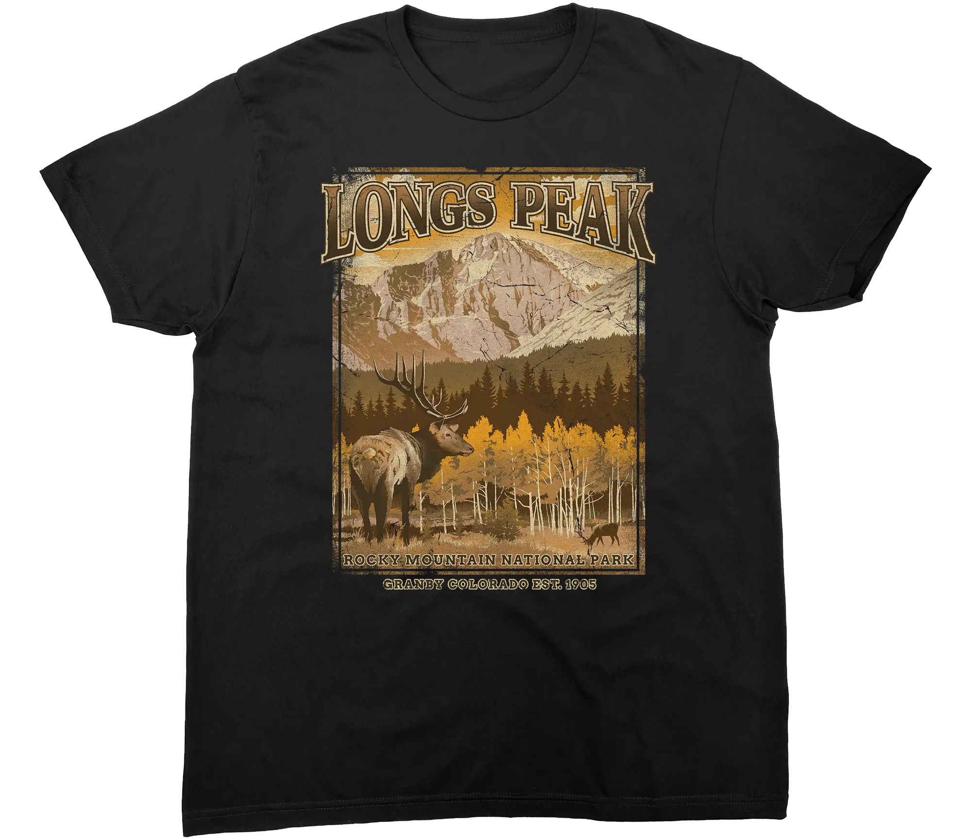 ROCKY MOUNTAIN NATIONAL PARK LONGS PEAK GRANBY SOLID TEE