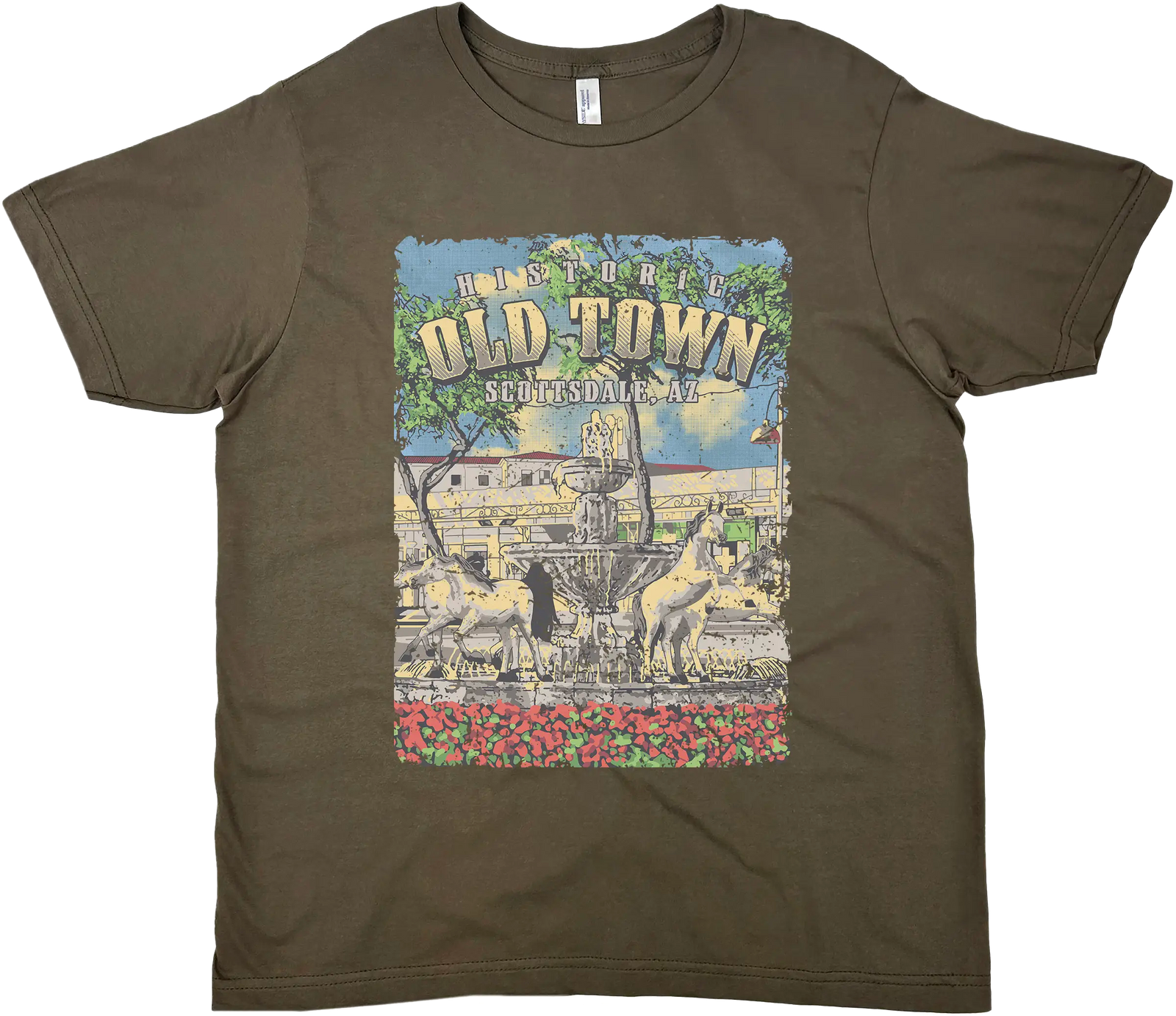 SCOTTSDALE OLD TOWN FOUNTAIN SOLID TEE