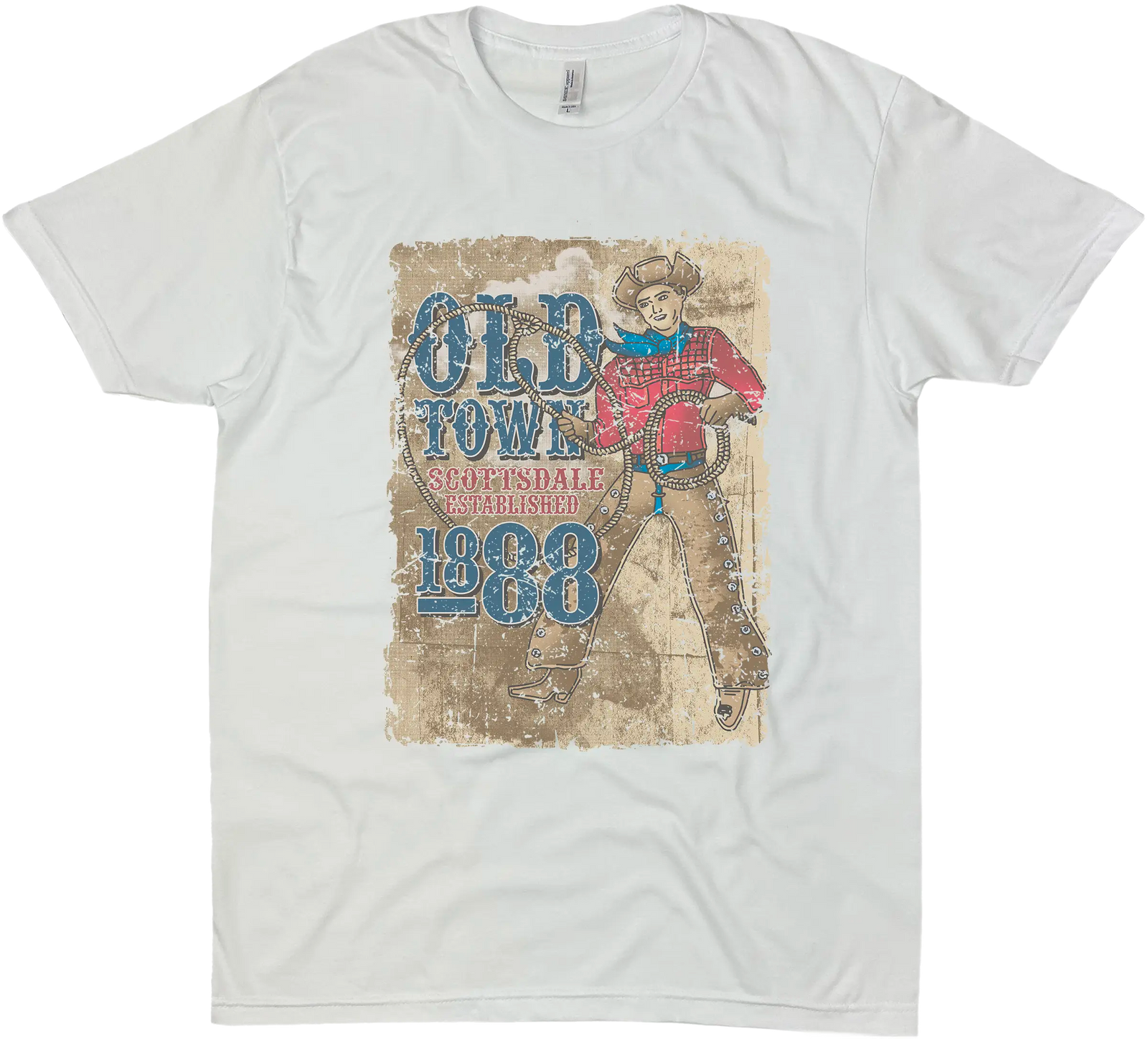 SCOTTSDALE OLD TOWN COWBOY SOLID TEE