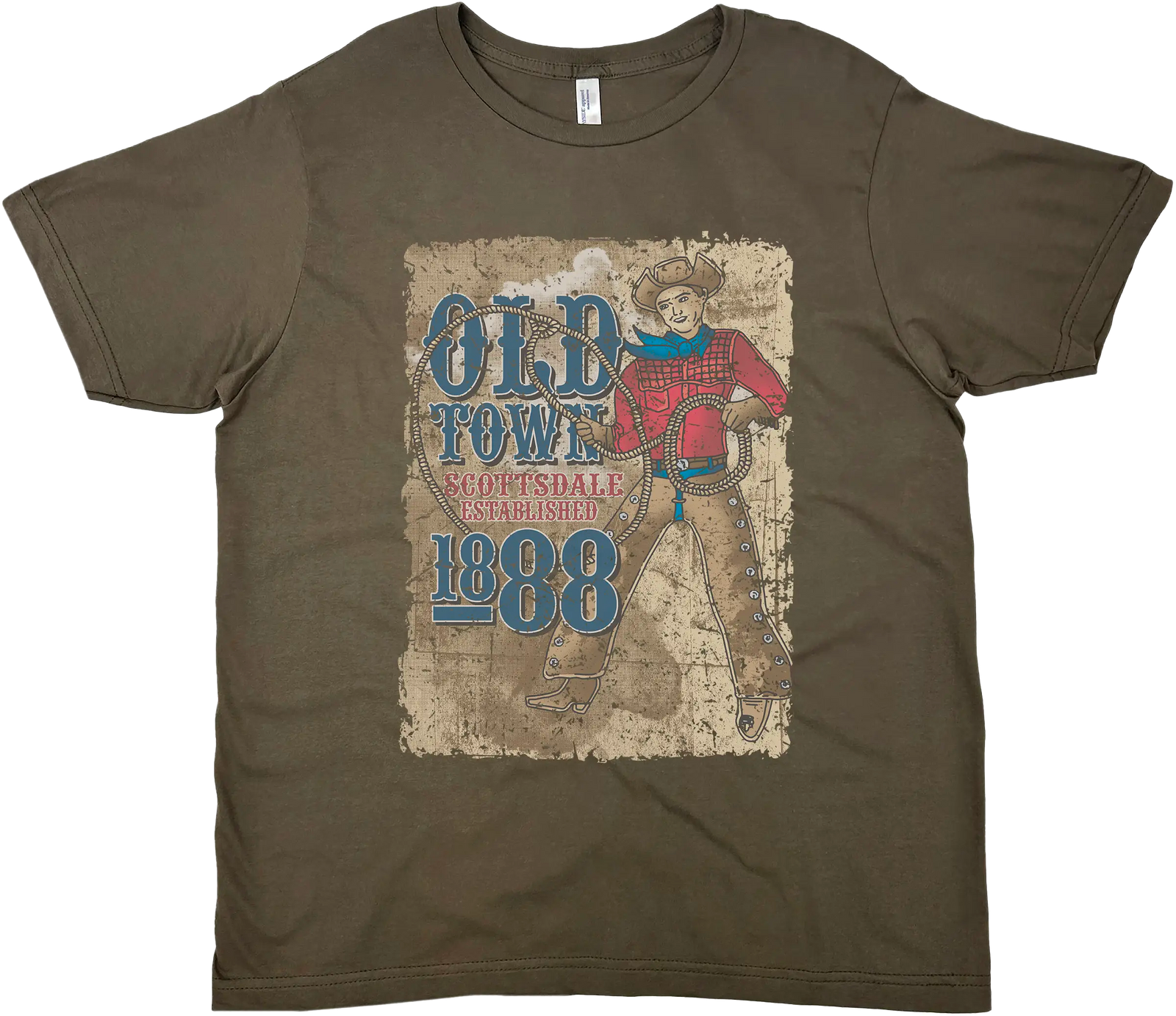 SCOTTSDALE OLD TOWN COWBOY SOLID TEE