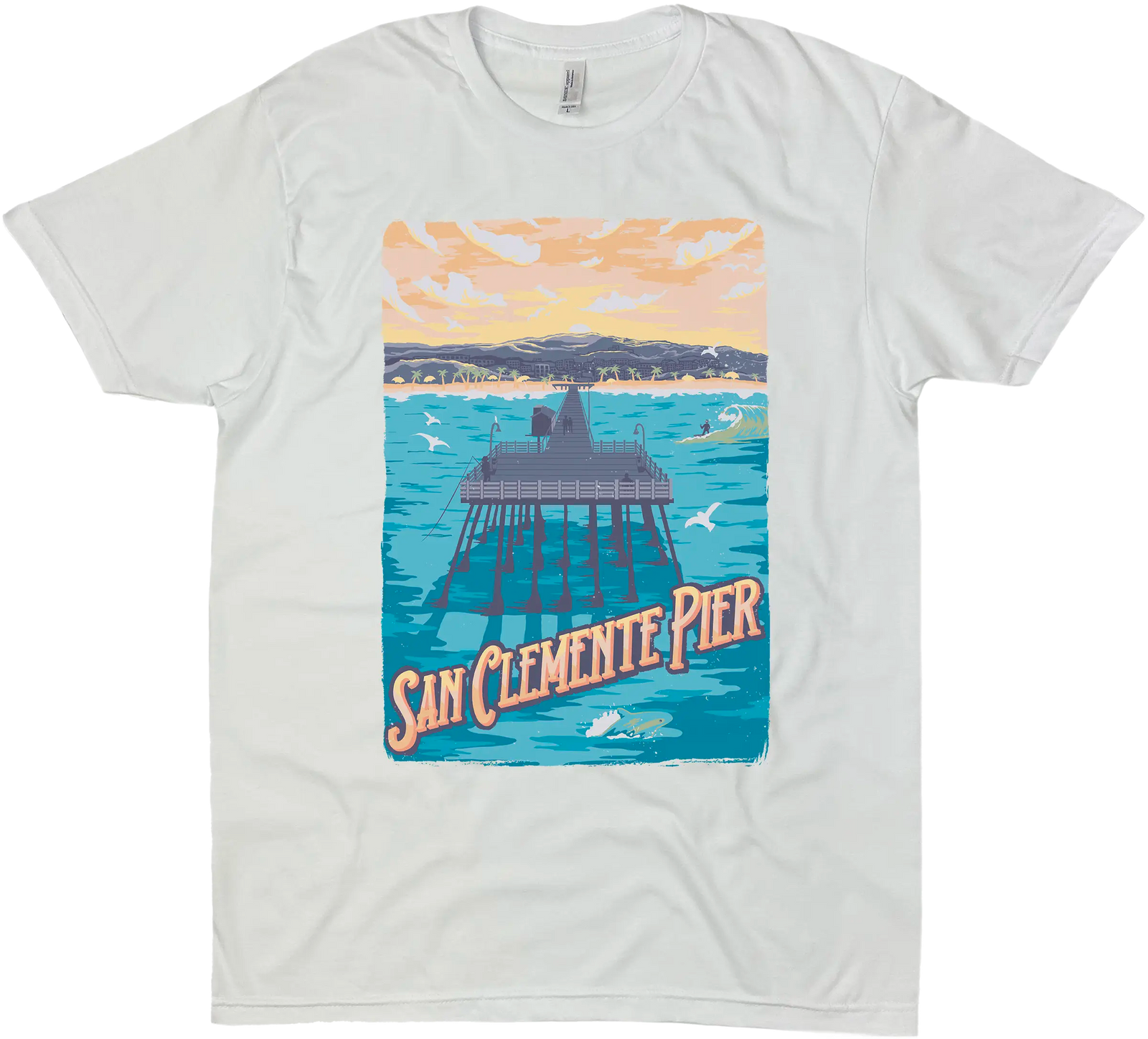 SAN CLEMENTE PIER SOLID TEE
