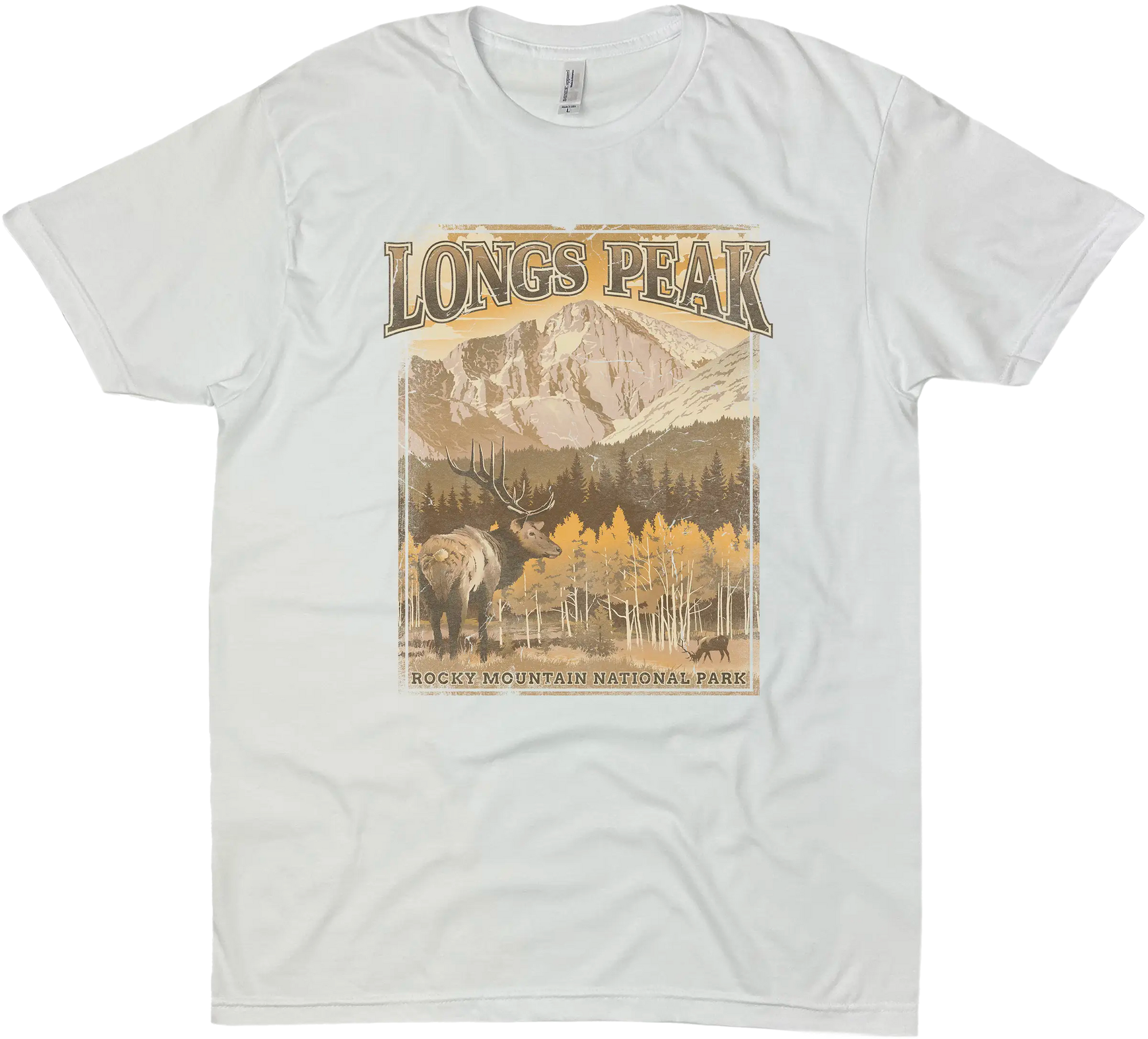 ROCKY MOUNTAIN NATIONAL PARK LONGS PEAK SOLID TEE