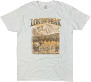ROCKY MOUNTAIN NATIONAL PARK LONGS PEAK SOLID TEE