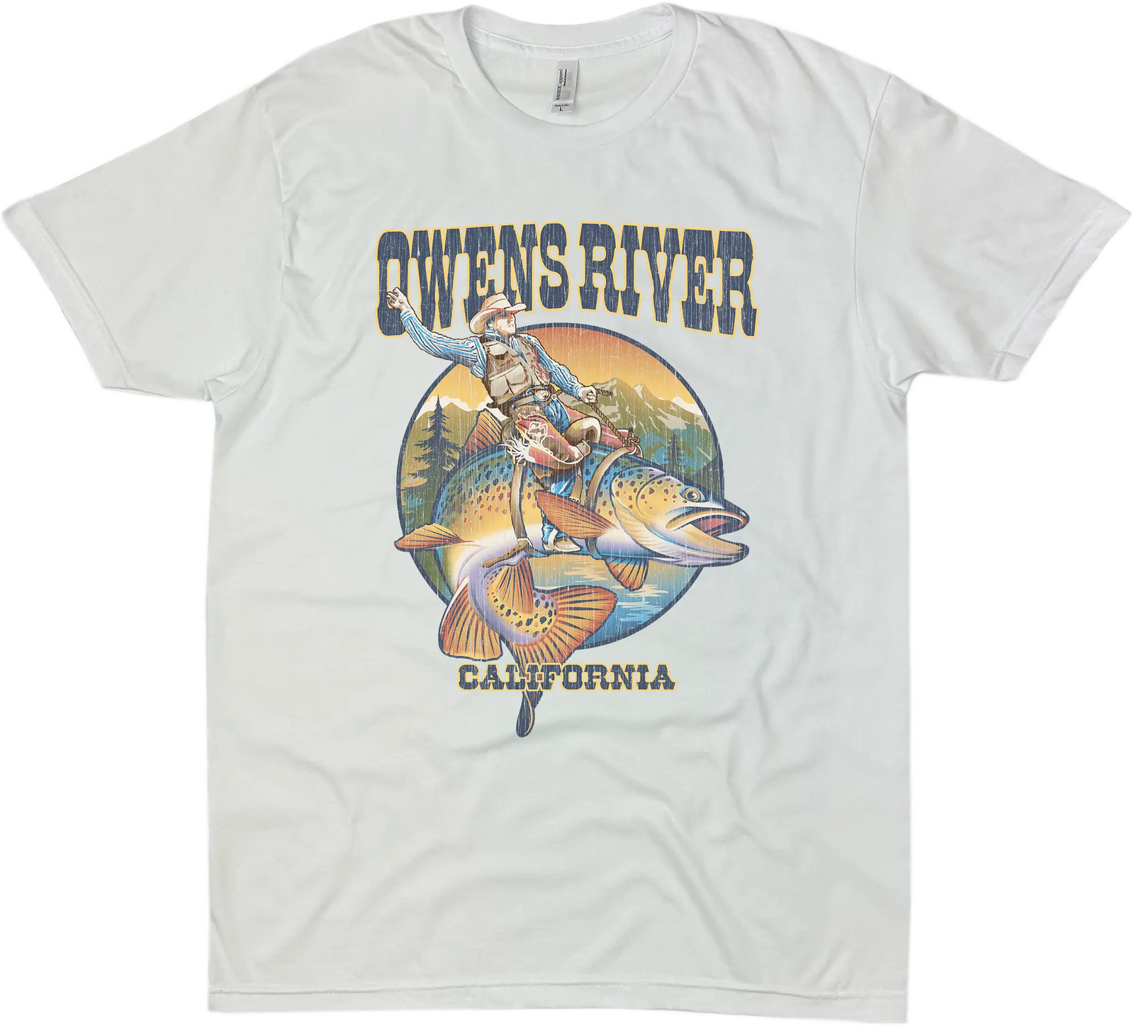 OWENS RIVER CALIFORNIA BUCKIN BROWN SOLID TEE