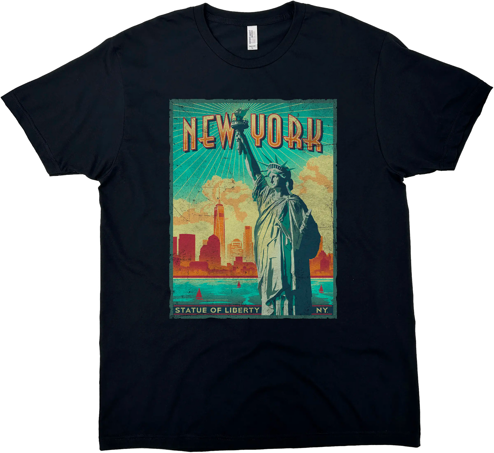 NEW YORK STATUE OF LIBERTY SOLID TEE