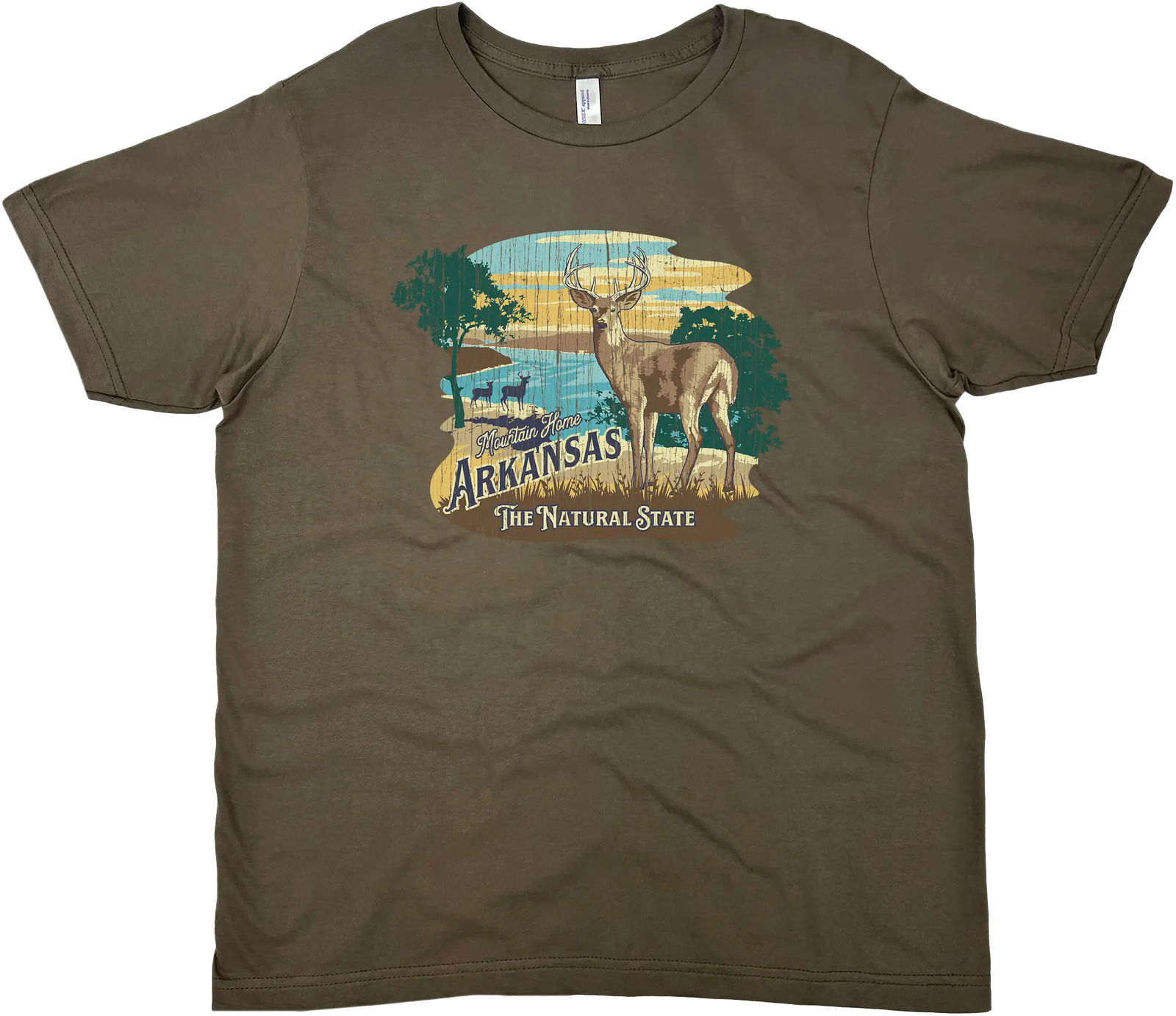 MOUNTAIN HOME ARKANSAS WHITE TAIL BUCK SOLID TEE
