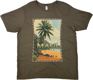 MAUI HAWAII VINTAGE ORANGE SOLID TEE