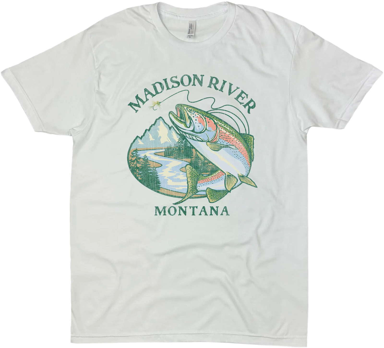 MADISON RIVER MONTANA RAINBOW TROUT SOLID TEE