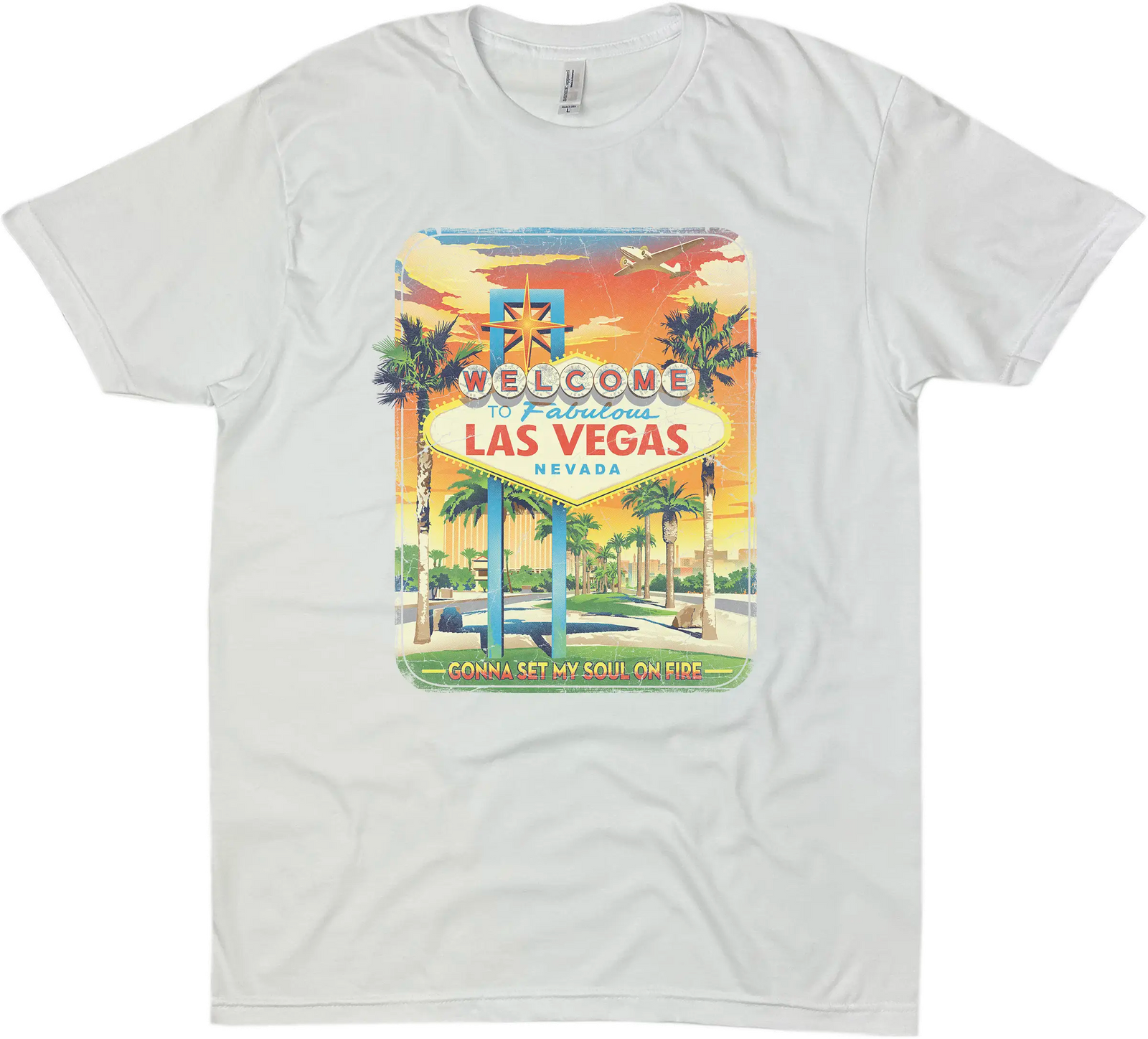 LAS VEGAS NEVADA SIGN SOLID TEE