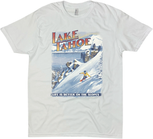 LAKE TAHOE SNOWBOARDING SOLID TEE