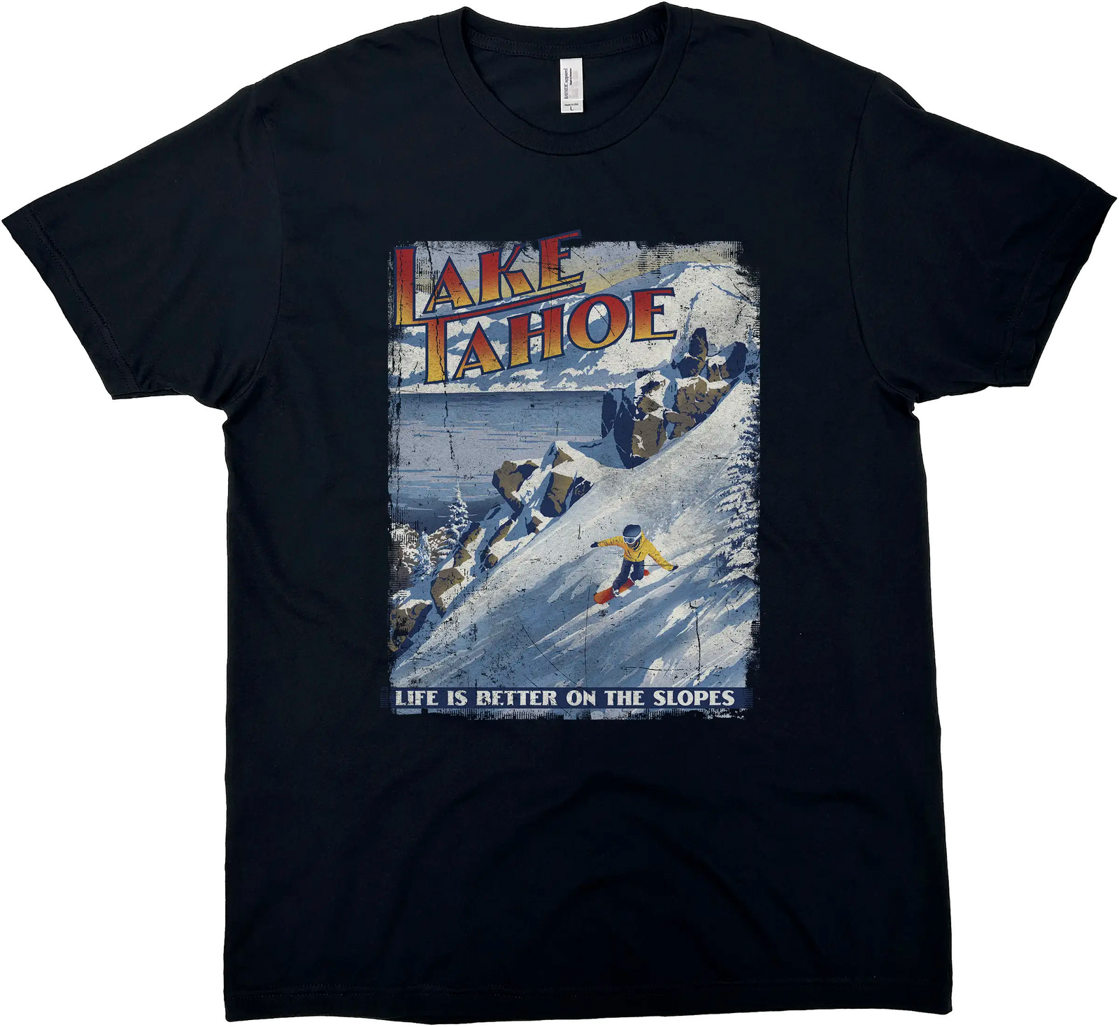 LAKE TAHOE SNOWBOARDING SOLID TEE