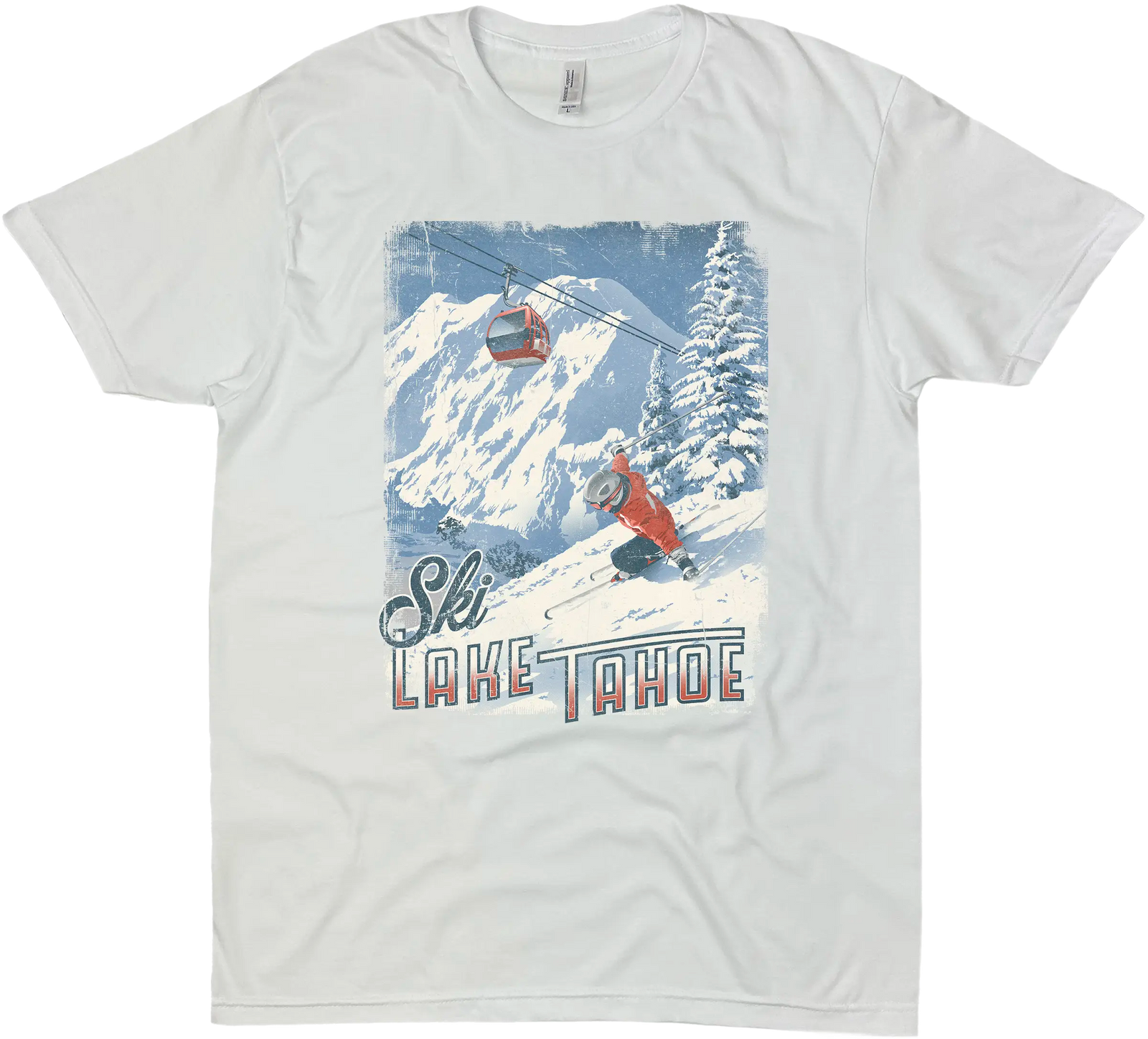 LAKE TAHOE SKI SOLID TEE
