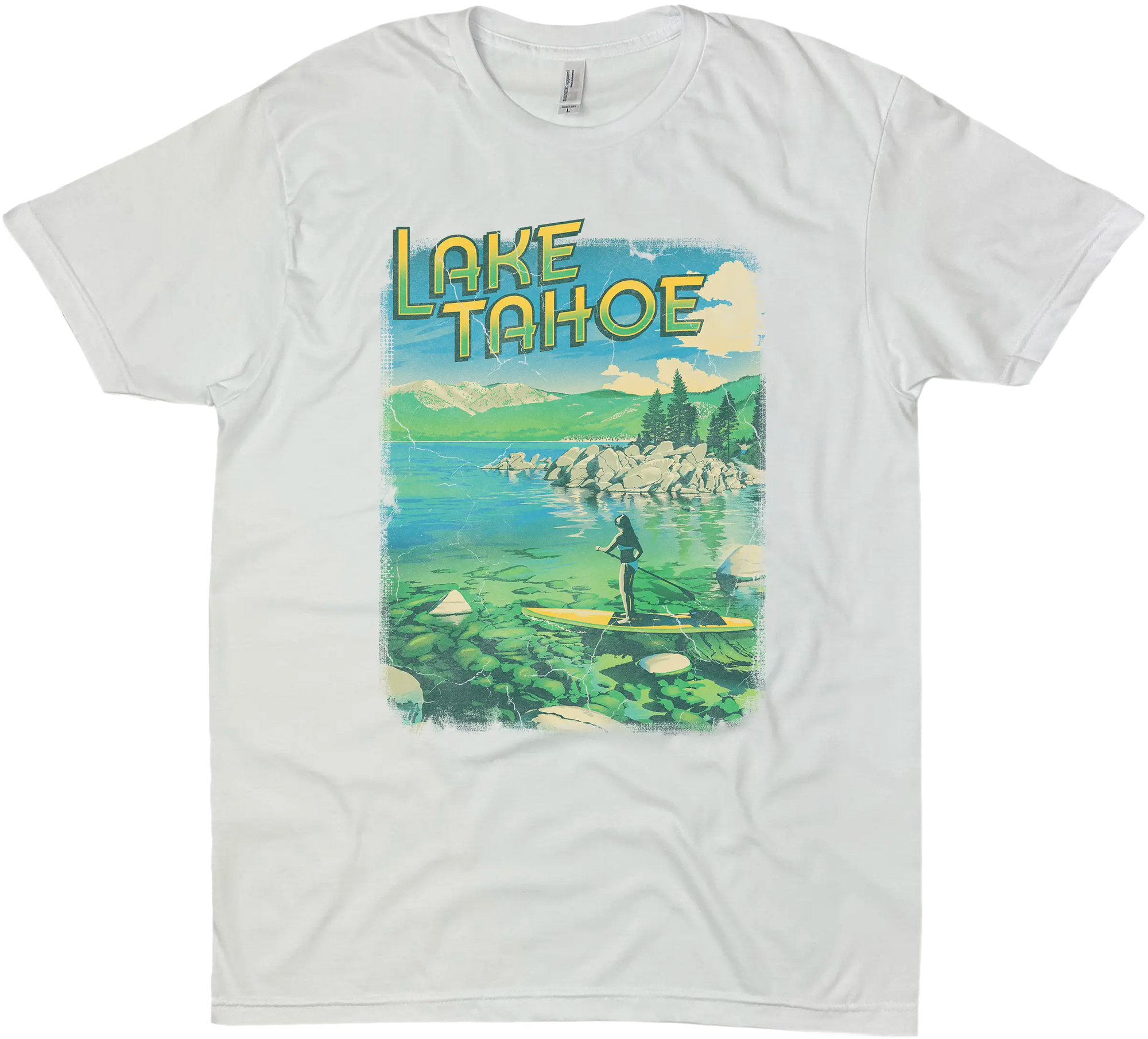 LAKE TAHOE PADDLE BOARD SOLID TEE