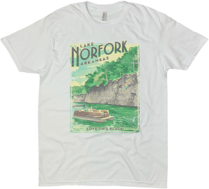 LAKE NORFORK ARKANSAS SOLID TEE