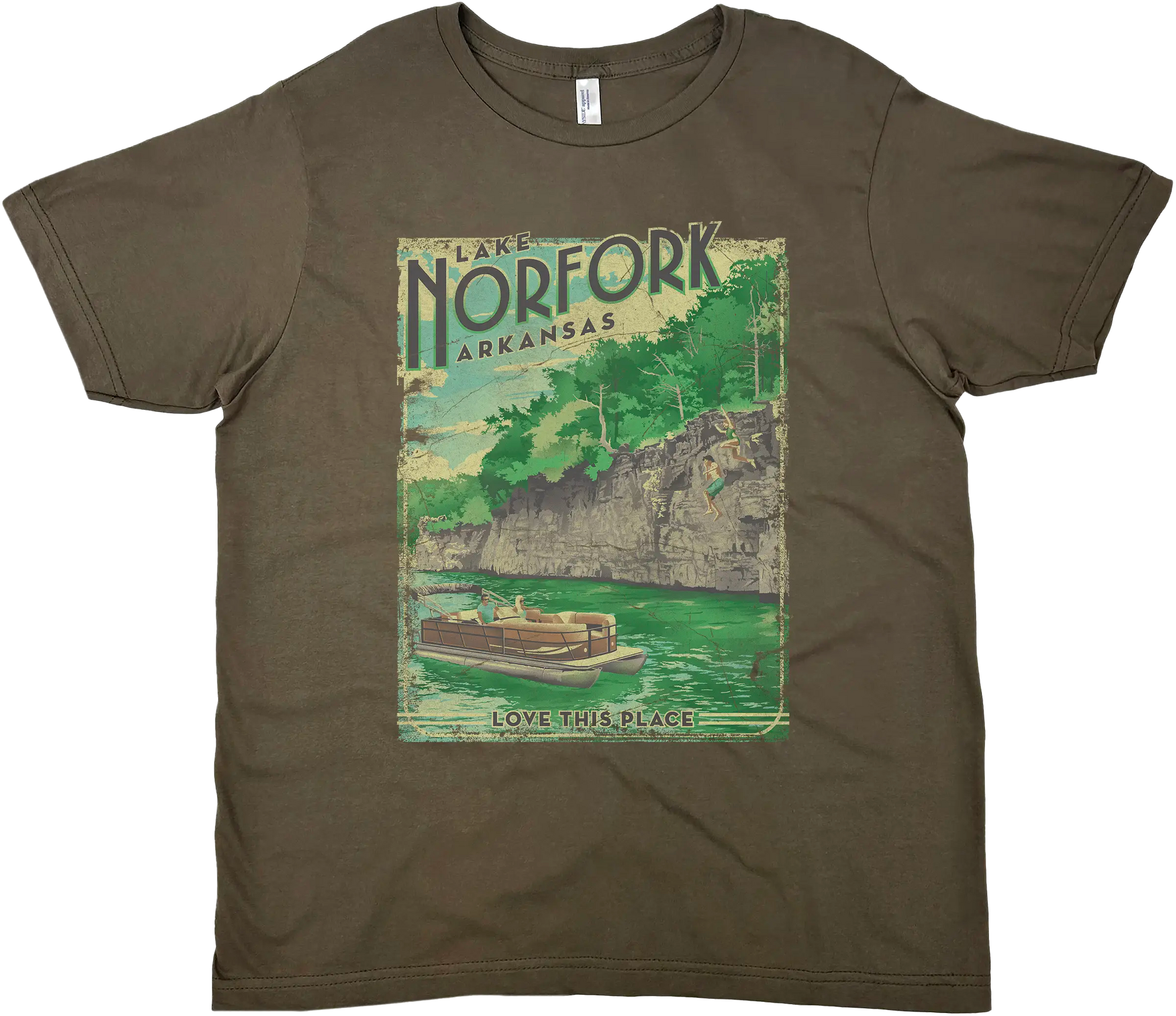 LAKE NORFORK ARKANSAS SOLID TEE