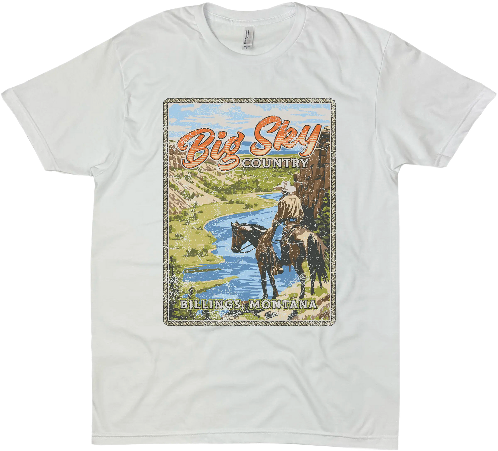 BIG SKY COUNTRY BILLINGS MONTANA SOLID TEE