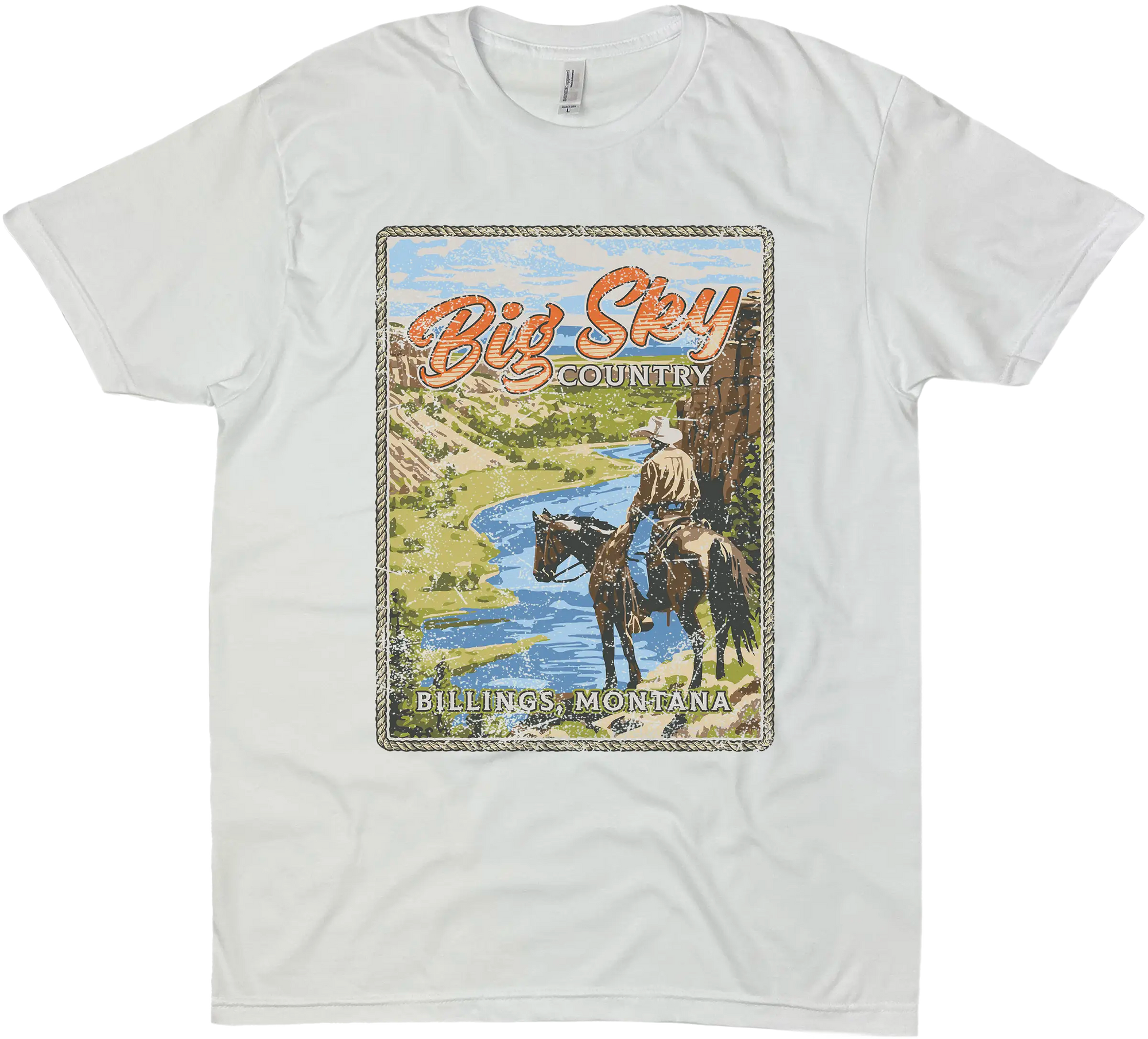 BIG SKY COUNTRY BILLINGS MONTANA SOLID TEE