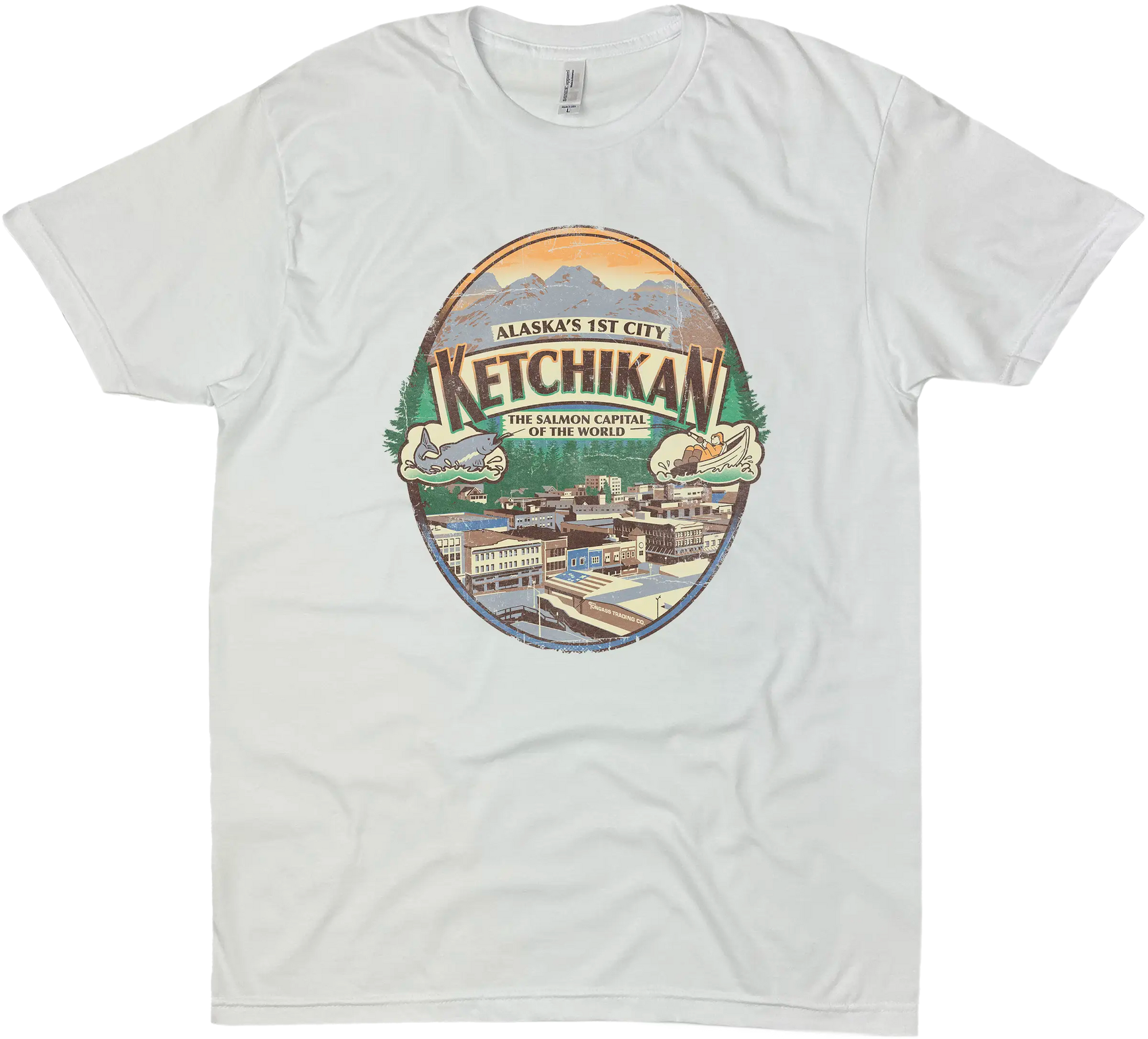 KETCHIKAN ALASKAS 1ST CITY SOLID TEE
