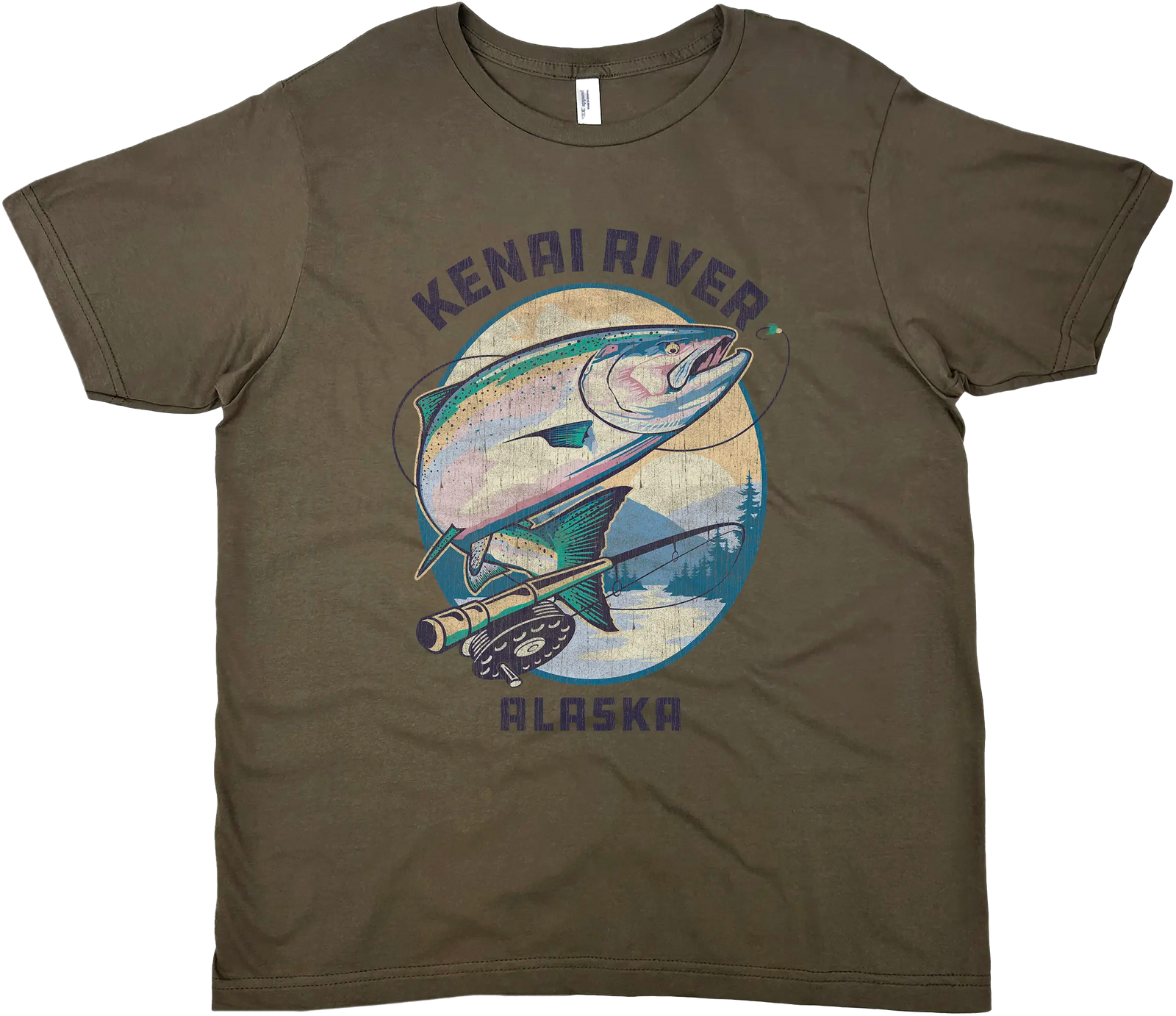 KENAI RIVER ALASKA KING SALMON SOLID TEE