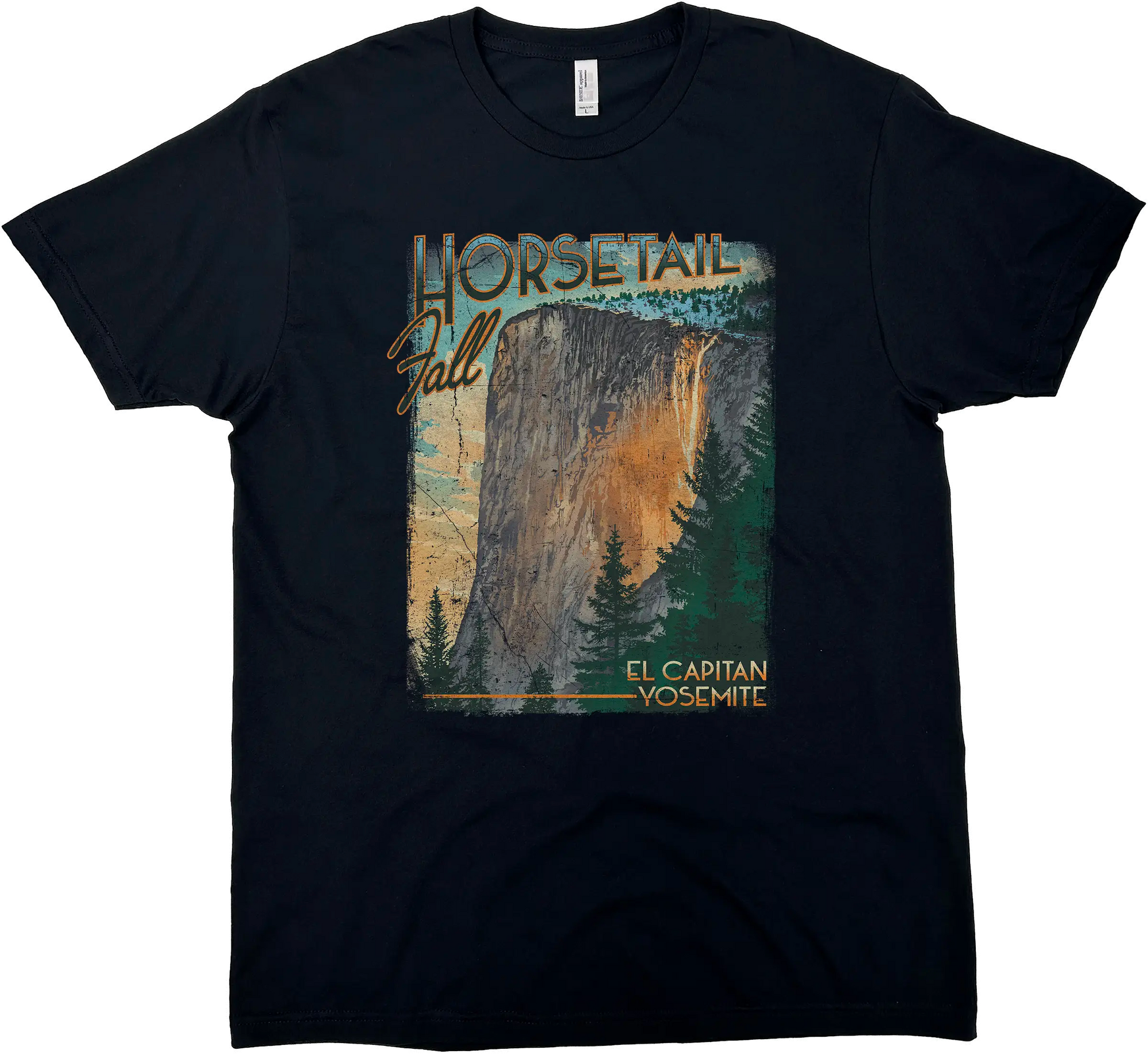 HORSETAIL FALL EL CAPITAN YOSEMITE NATIONAL PARK SOLID TEE