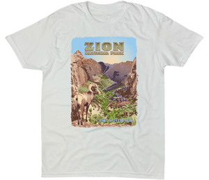 ZION NATIONAL PARK CANYON OVERLOOK SOLID TEE