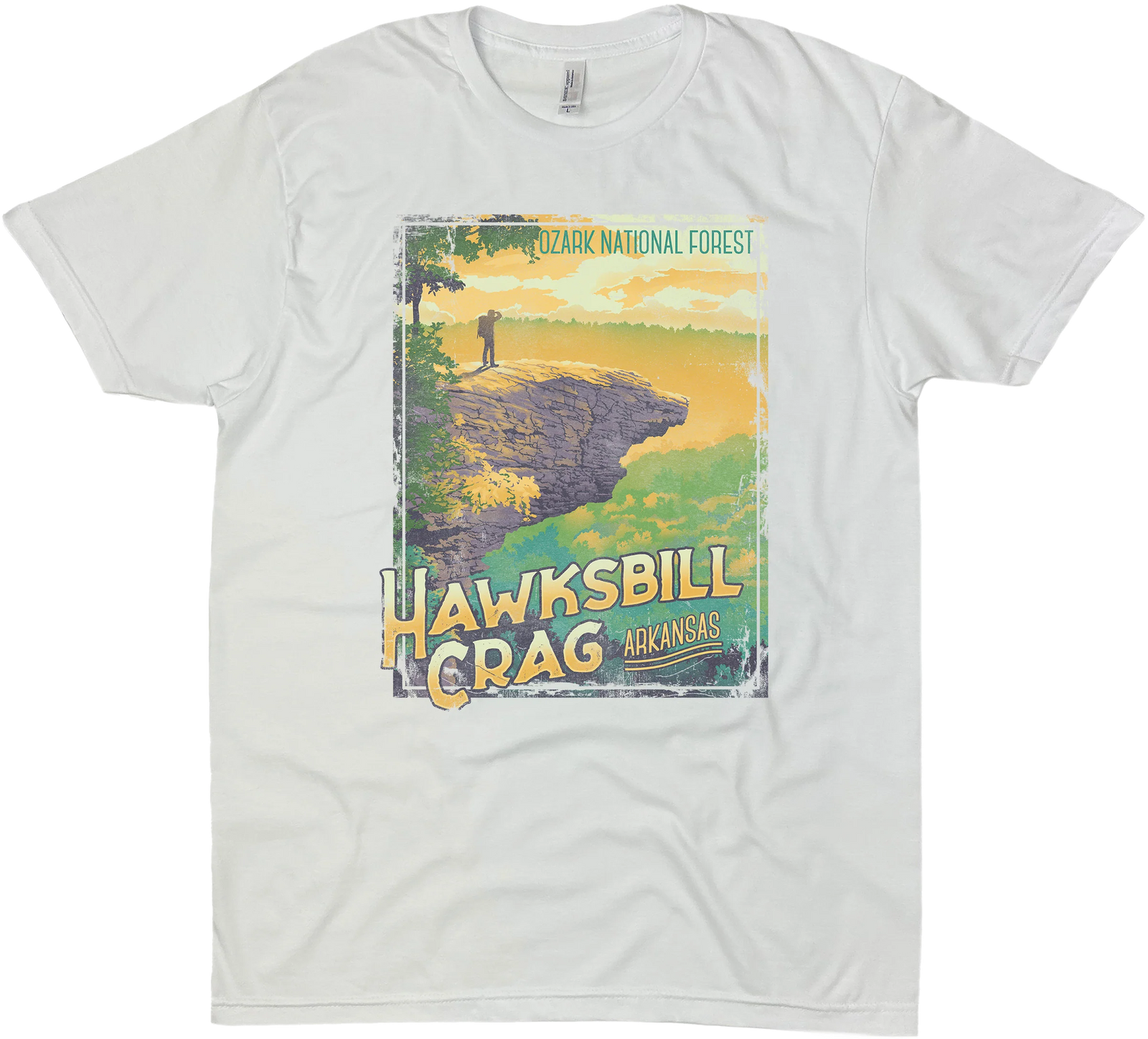 HAWKSBILL CRAG OZARK NATIONAL FOREST ARKANSAS SOLID TEE