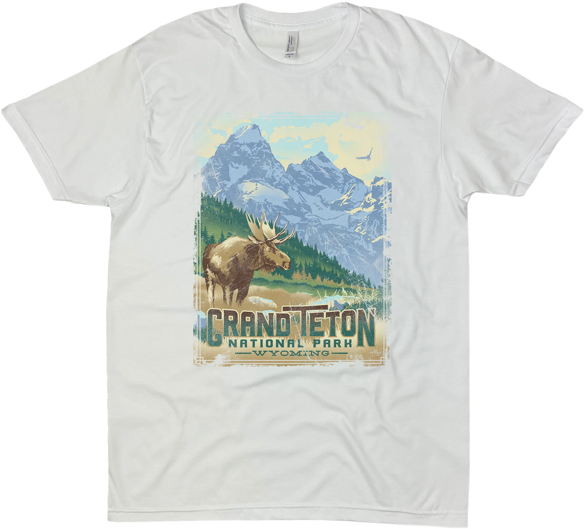 GRAND TETON NATIONAL PARK MOOSE SOLID TEE