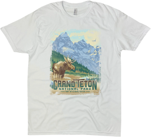 GRAND TETON NATIONAL PARK MOOSE SOLID TEE