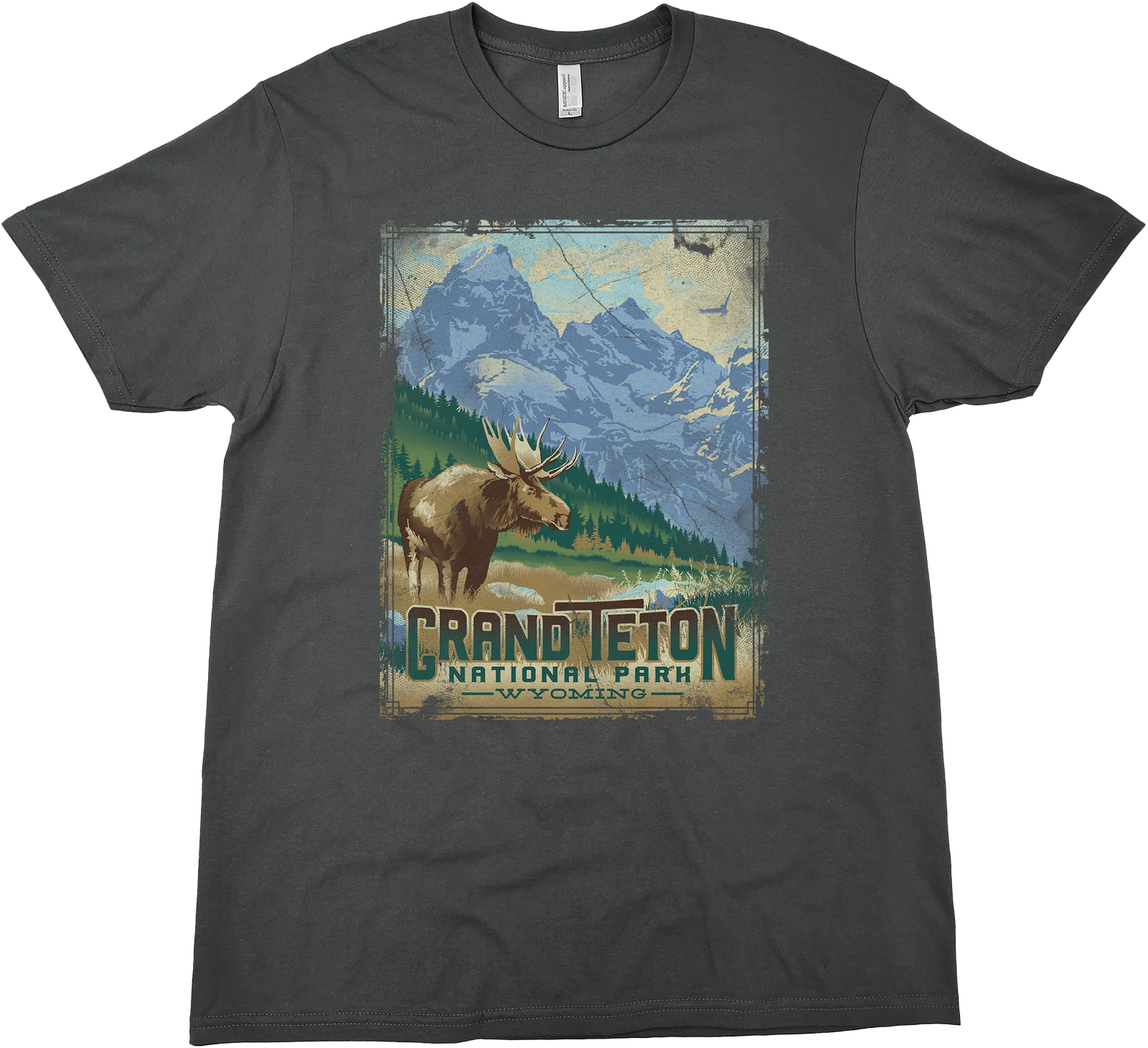 GRAND TETON NATIONAL PARK MOOSE SOLID TEE