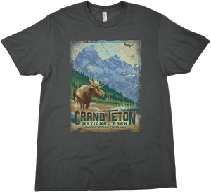 GRAND TETON NATIONAL PARK MOOSE SOLID TEE