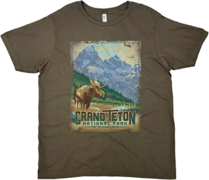 GRAND TETON NATIONAL PARK MOOSE SOLID TEE