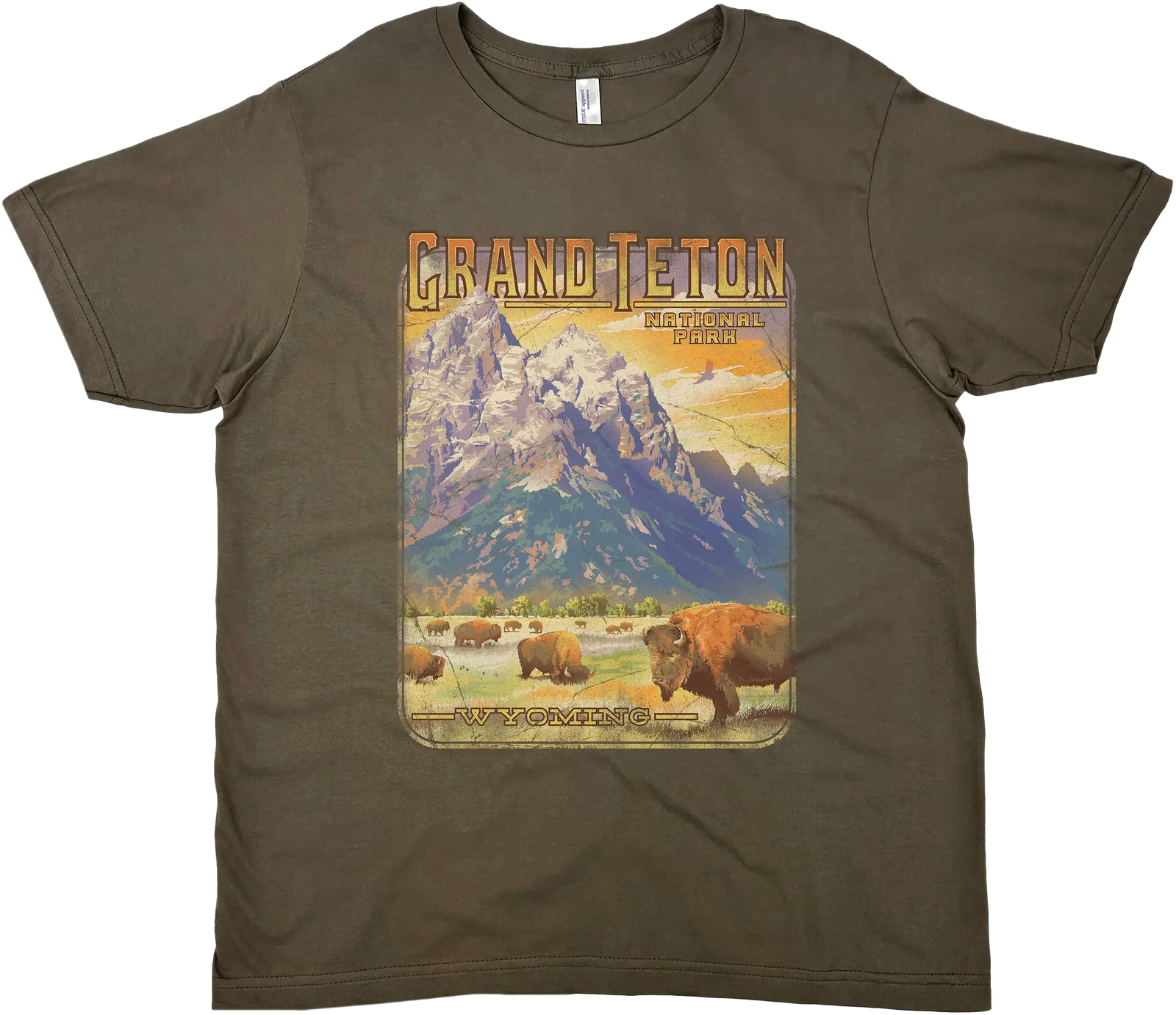GRAND TETON BISON HERD SOLID TEE