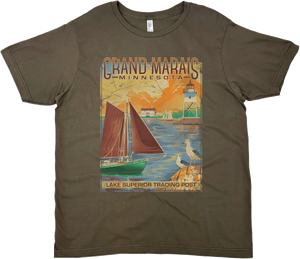 GRAND MARAIS LAKE SUPERIOR MINNESOTA SOLID TEE