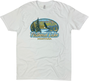 FLATHEAD LAKE MONTANA OVAL SOLID TEE