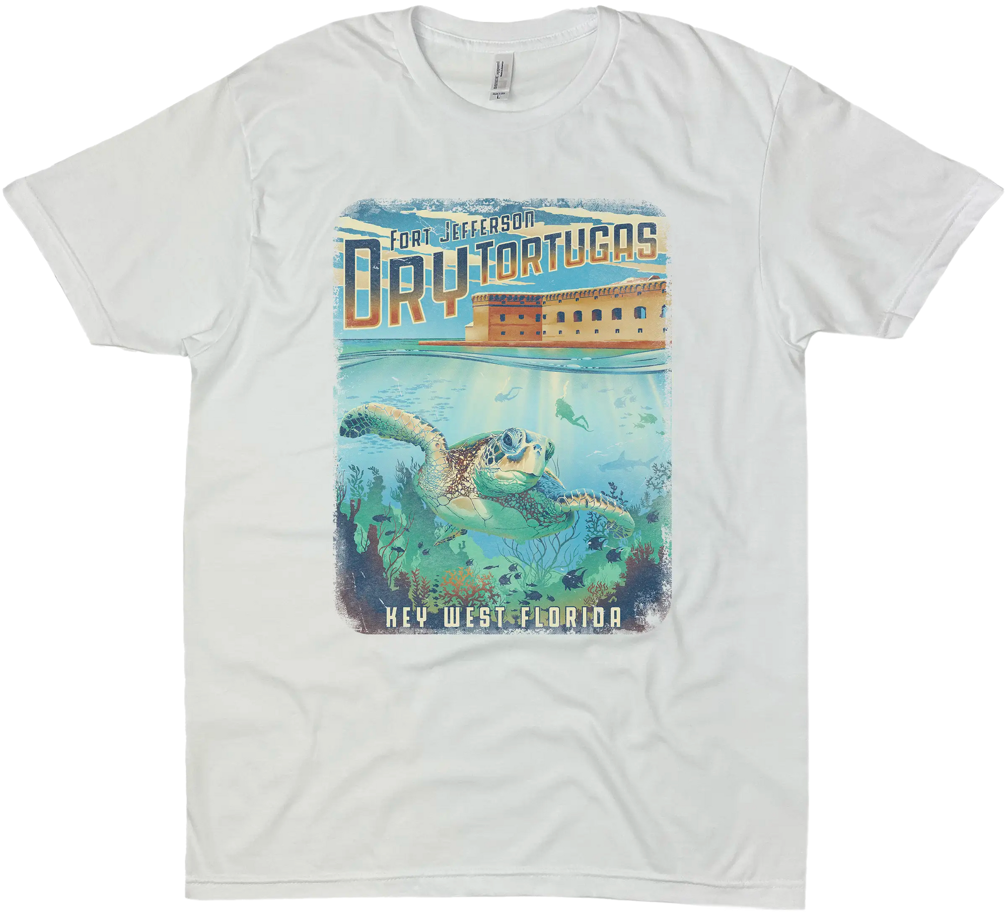 DRY TORTUGAS FORT JEFFERSON FLORIDA SOLID TEE