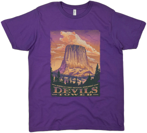 DEVILS TOWER AMERICA'S FIRST NATIONAL MONUMENT SOLID TEE