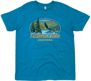 FLATHEAD LAKE MONTANA OVAL SOLID TEE