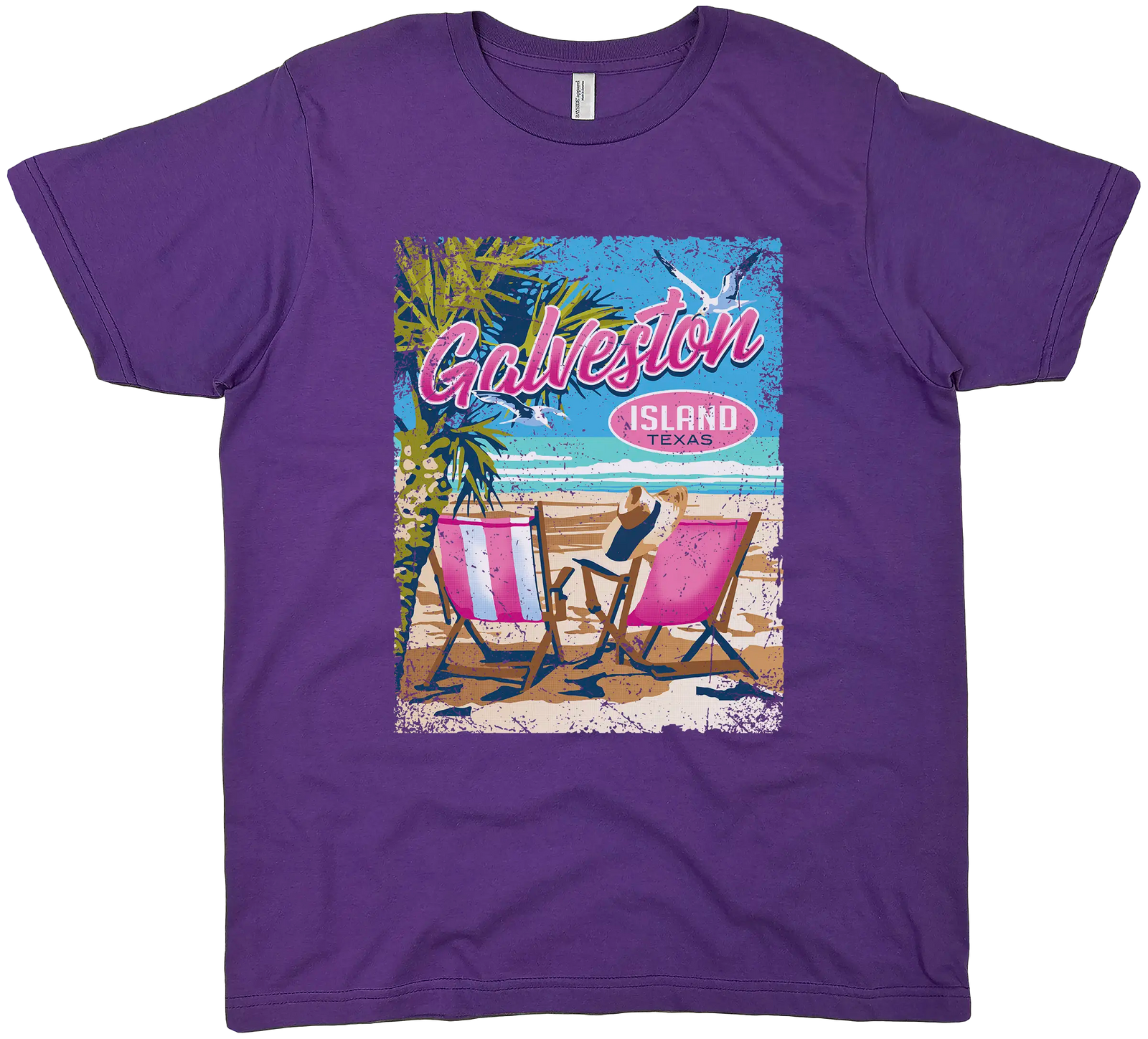 GALVESTON ISLAND TEXAS SOLID TEE