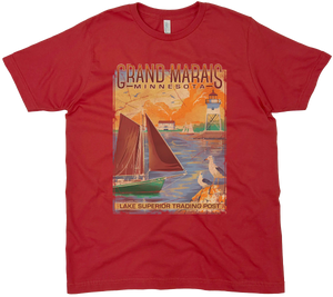 GRAND MARAIS LAKE SUPERIOR MINNESOTA SOLID TEE