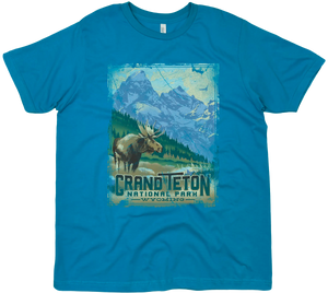 GRAND TETON NATIONAL PARK MOOSE SOLID TEE