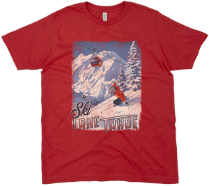 LAKE TAHOE SKI SOLID TEE