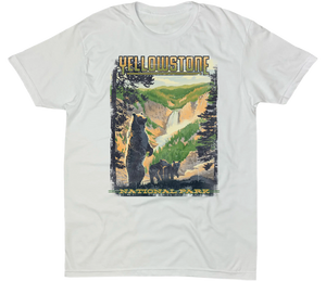 YELLOWSTONE NATIONAL PARK FALLS GRIZZLY SOLID TEE