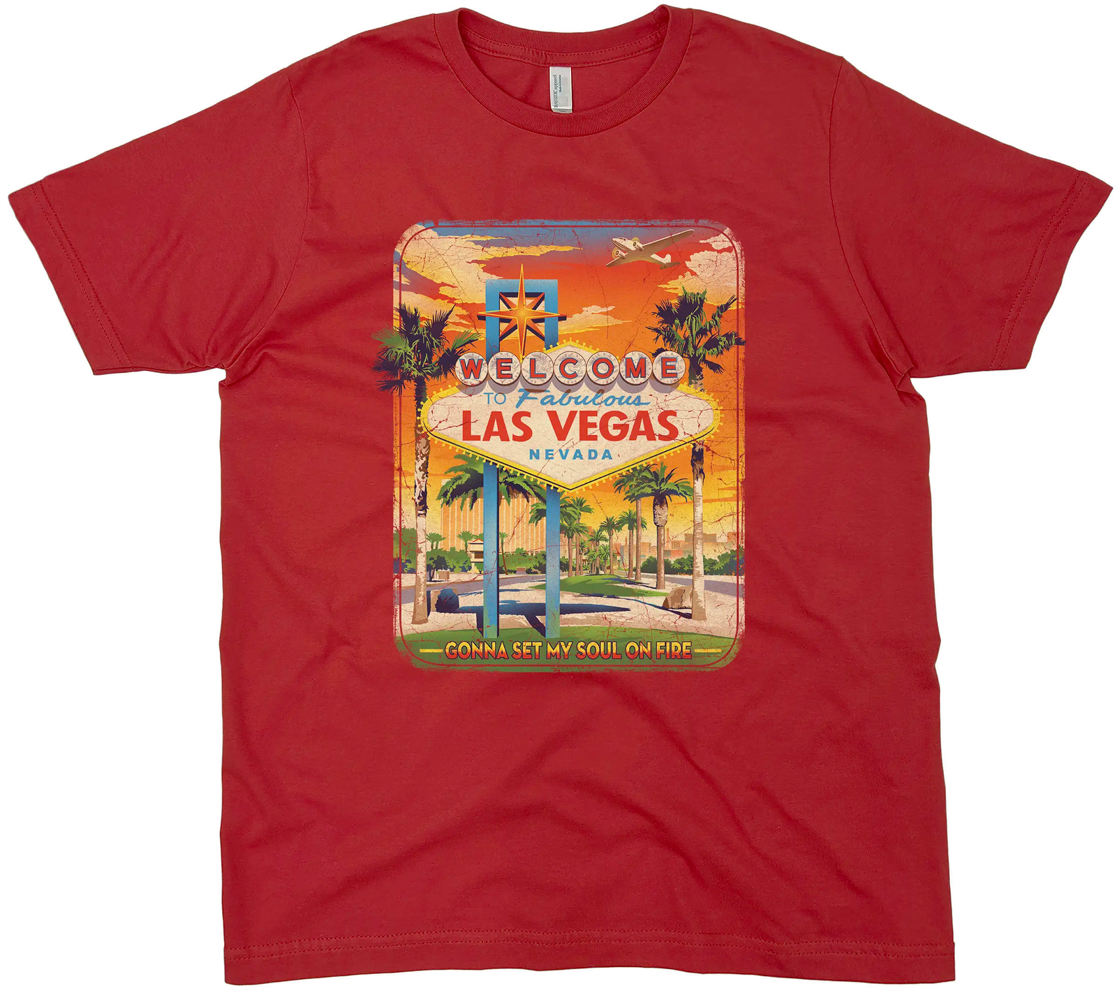 LAS VEGAS NEVADA SIGN SOLID TEE
